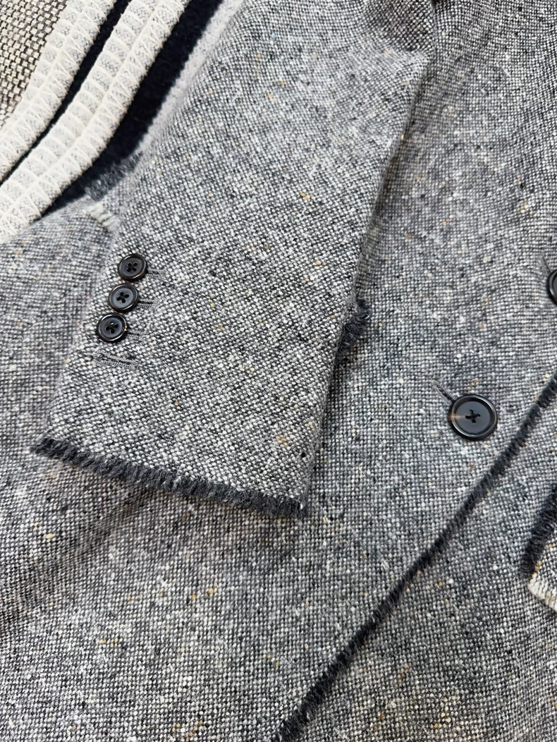 Thom Browne grey long wool coat