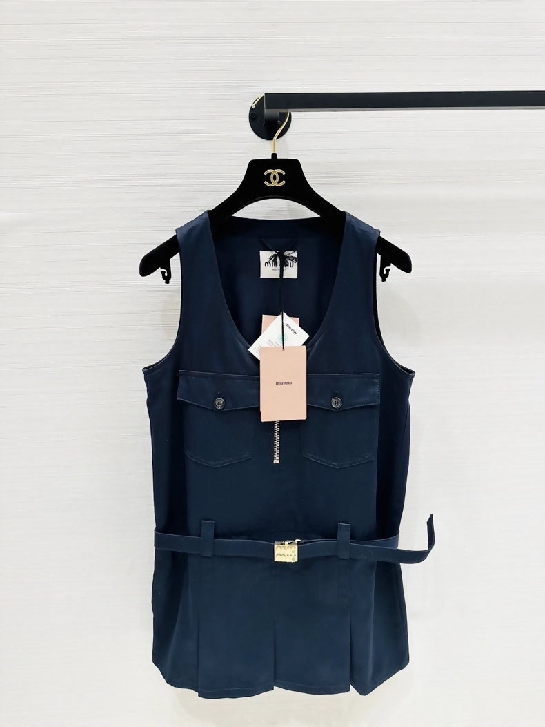 miu miu blue dress Miu Miu navy blue dress, size 40