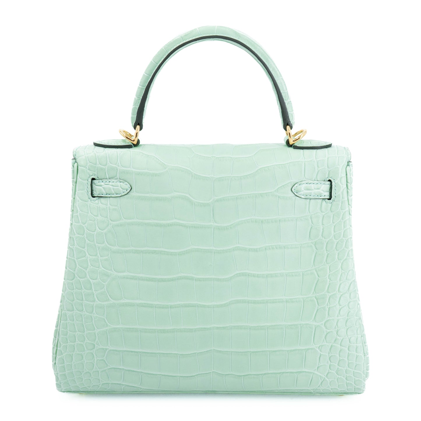 Hermes Kelly 25 Vert d’Eau Matte Alligator Gold hardware