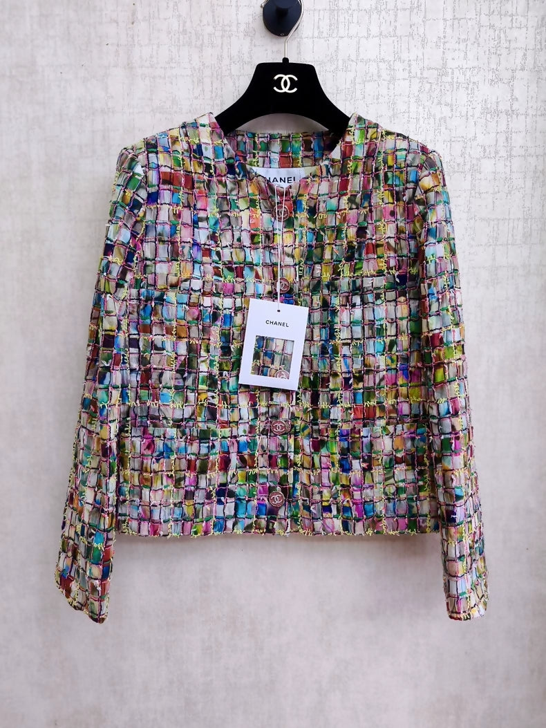 Chanel mosaic colorful jacket