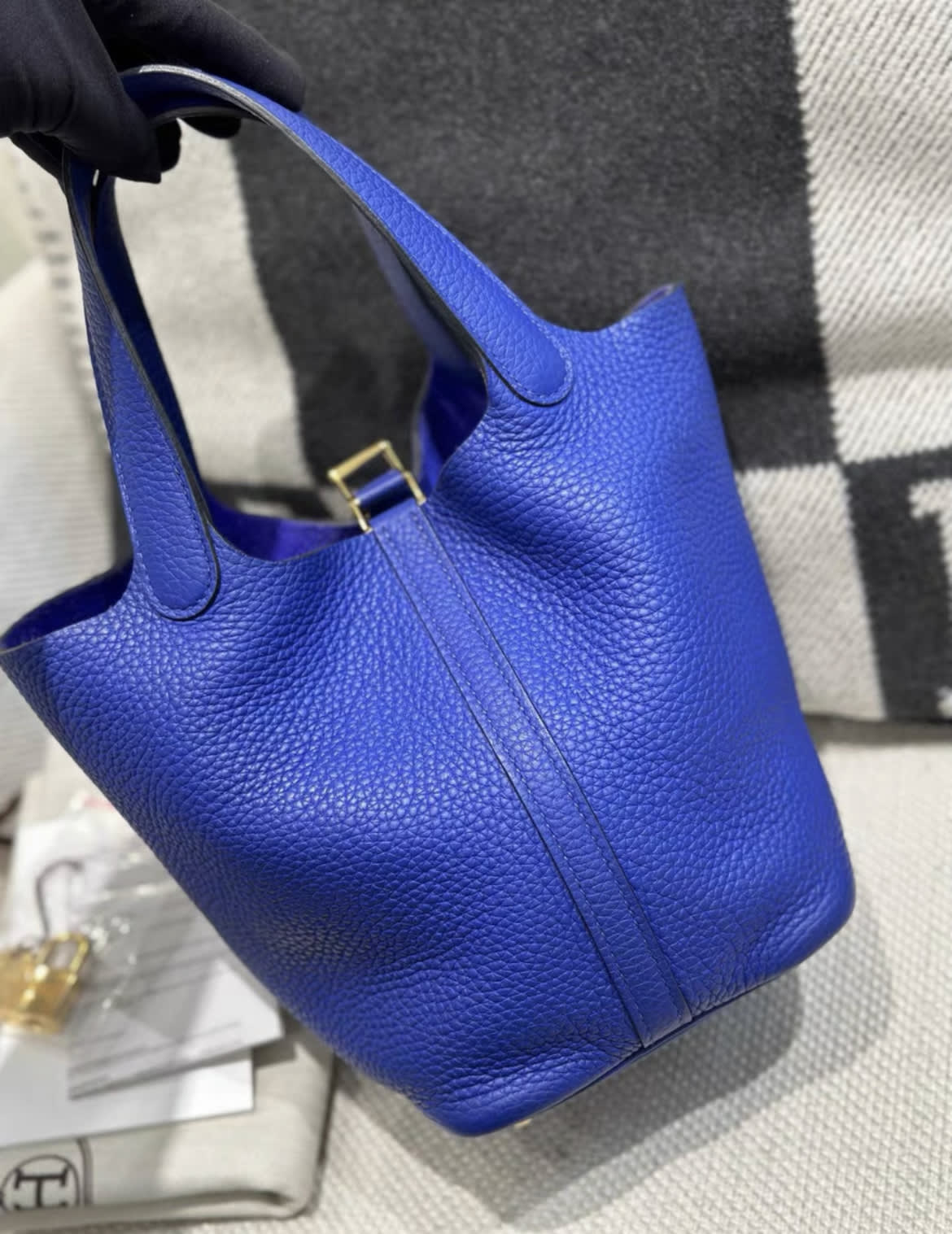 Hermes picotin 18 7T electric blue A stamp – Wararni.com