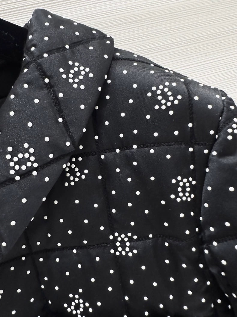 Chanel 25p Black Polka Dot Jacket