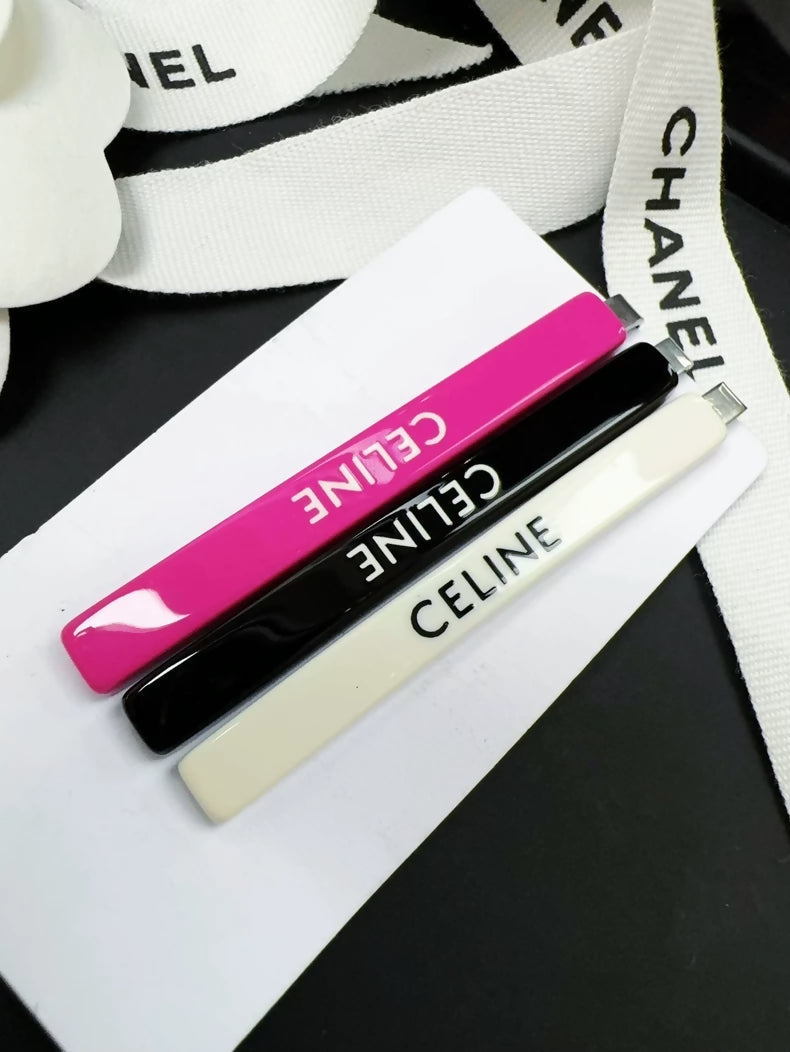 Celine pink, white and black hairpin – Wararni.com