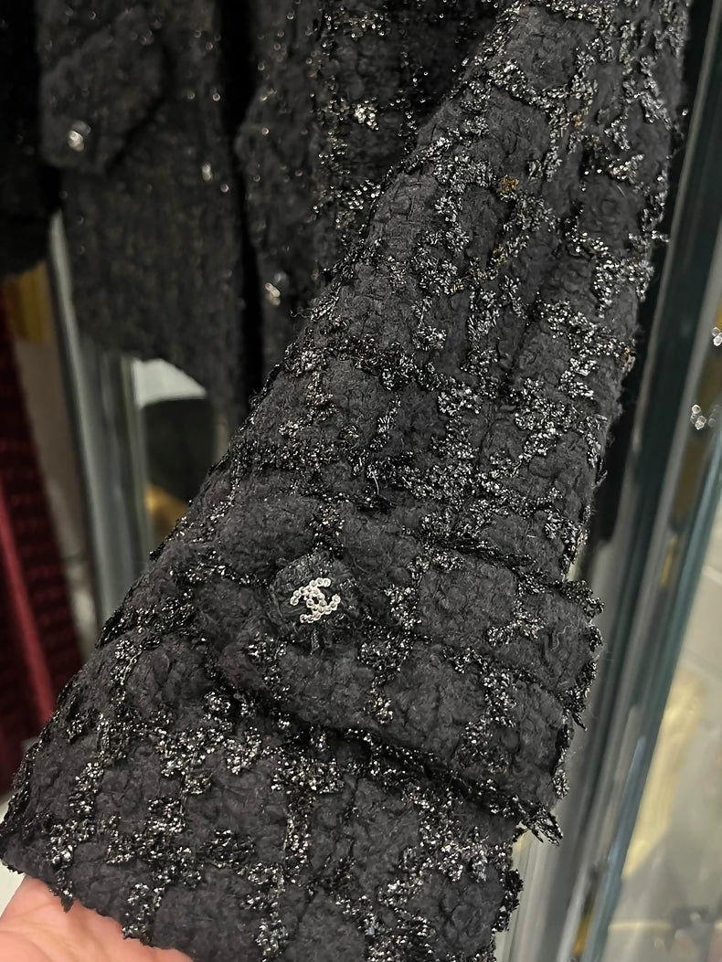 Chanel 22k black tweed jacket