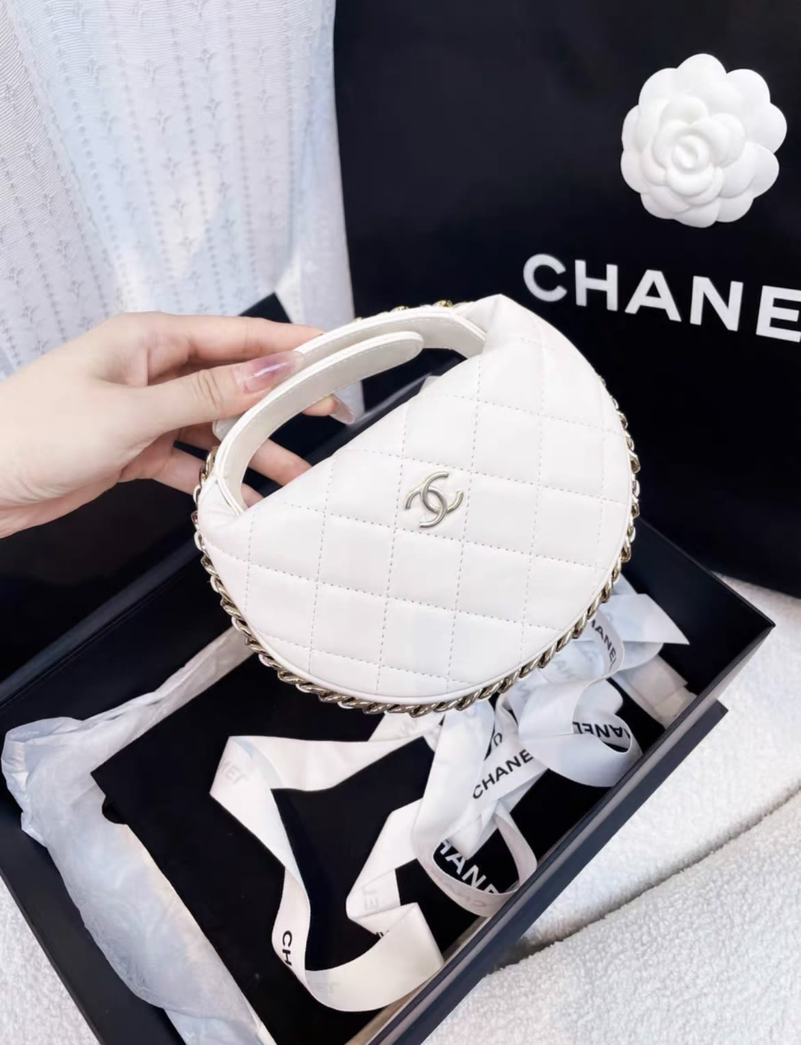 CHANEL ルブランHLCキット ホワイト ベロアポーチ ひ*ん様 CHANEL
