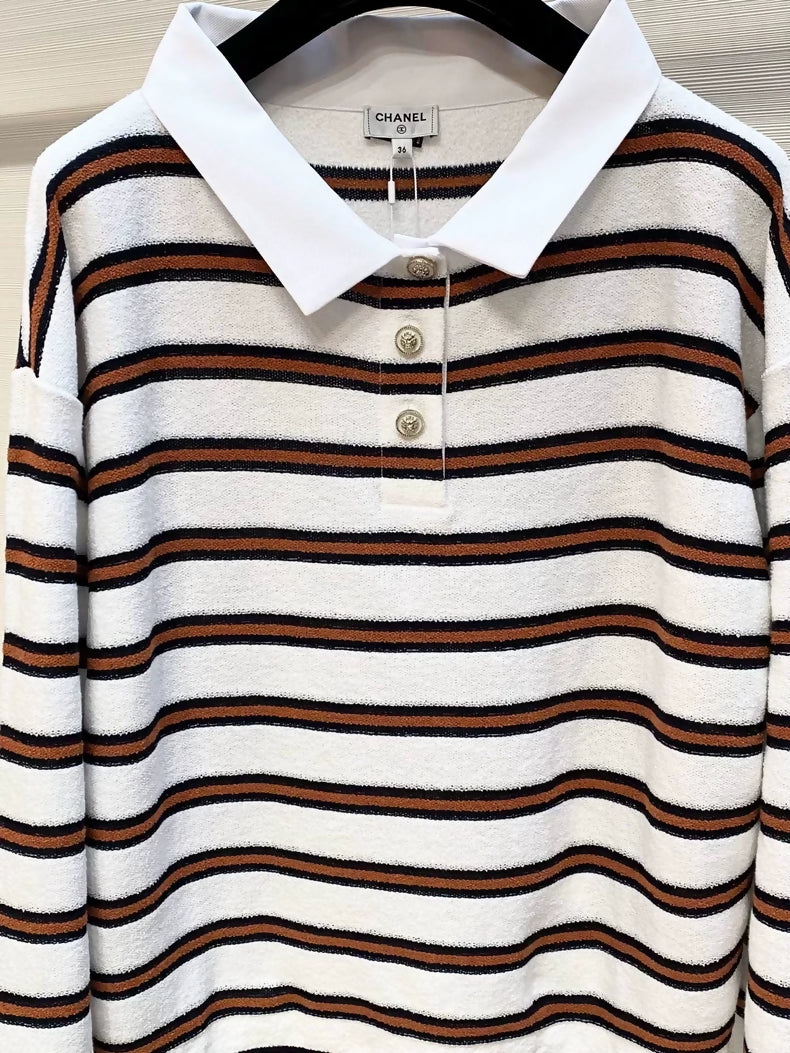 Chanel 26C striped polo shirt