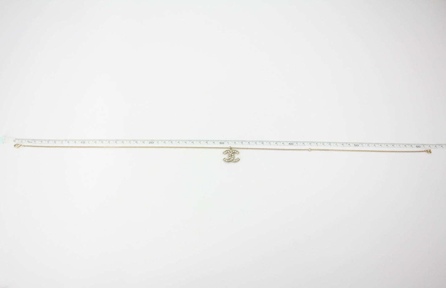 Chanel F16V Rhinestone Classic CC Double-Sided Chain Adjustable Clasp Necklace