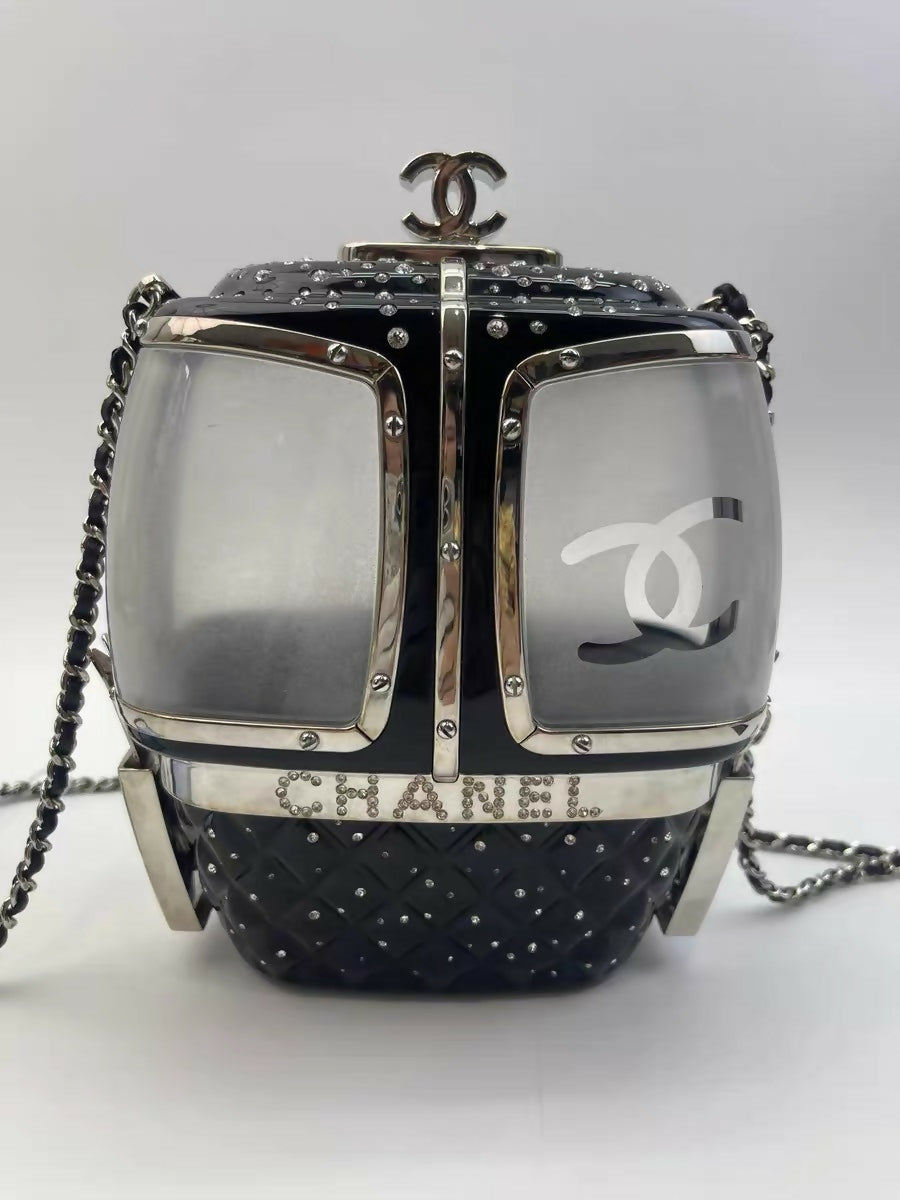 Chanel 2019 Black Gondola Minaudière Evening in the Mountain