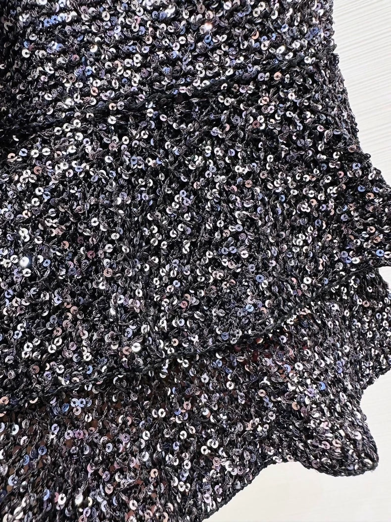 Chanel 25P Rhinestone Black Camisole F38