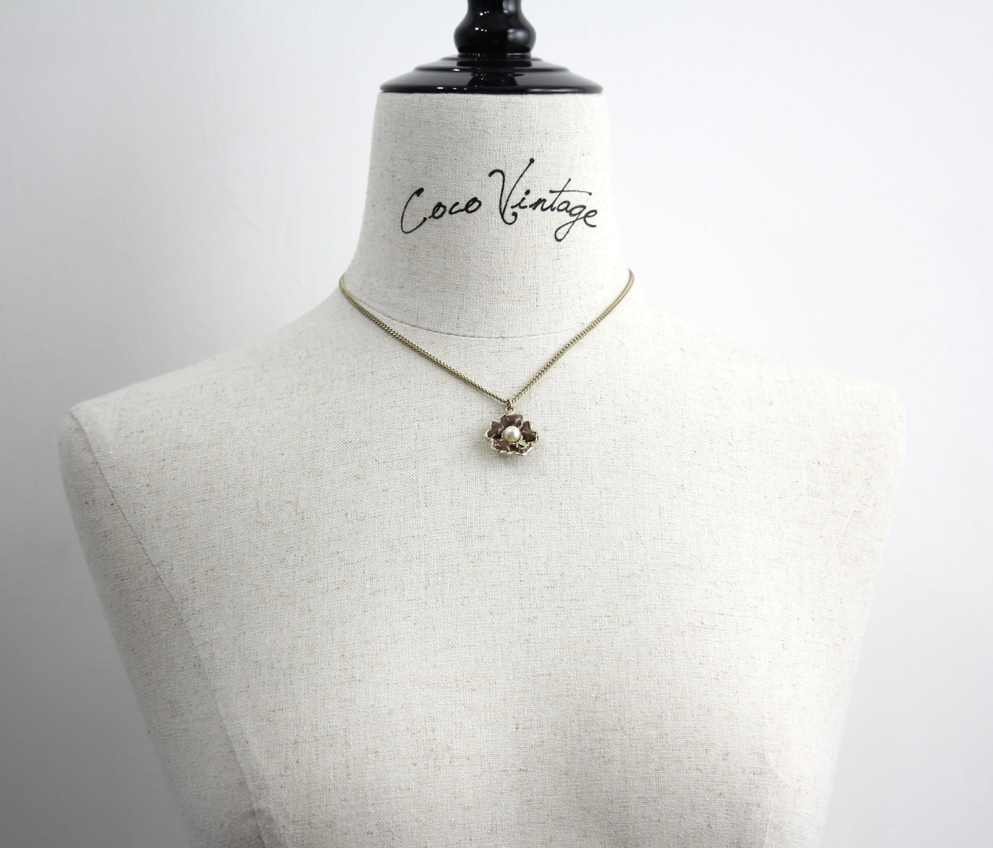 Chanel 11A Glazed Brown Five-Leaf Clover Two-Wear Necklace