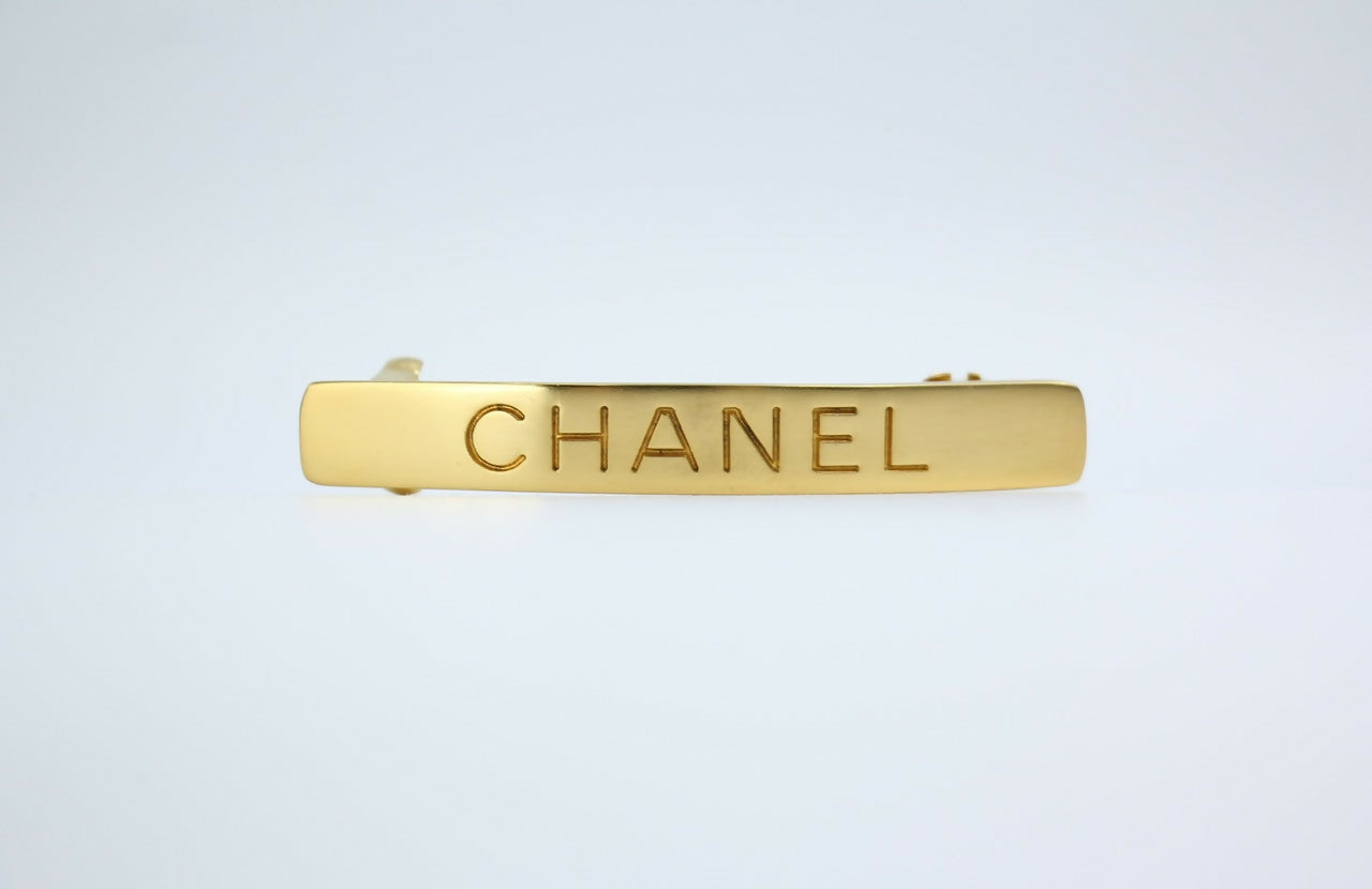 Chanel 98A Vintage hairpin hairpin Gold CHANEL Hair Barrette 98A | Auth Vintage Chanel Marble  main image 4