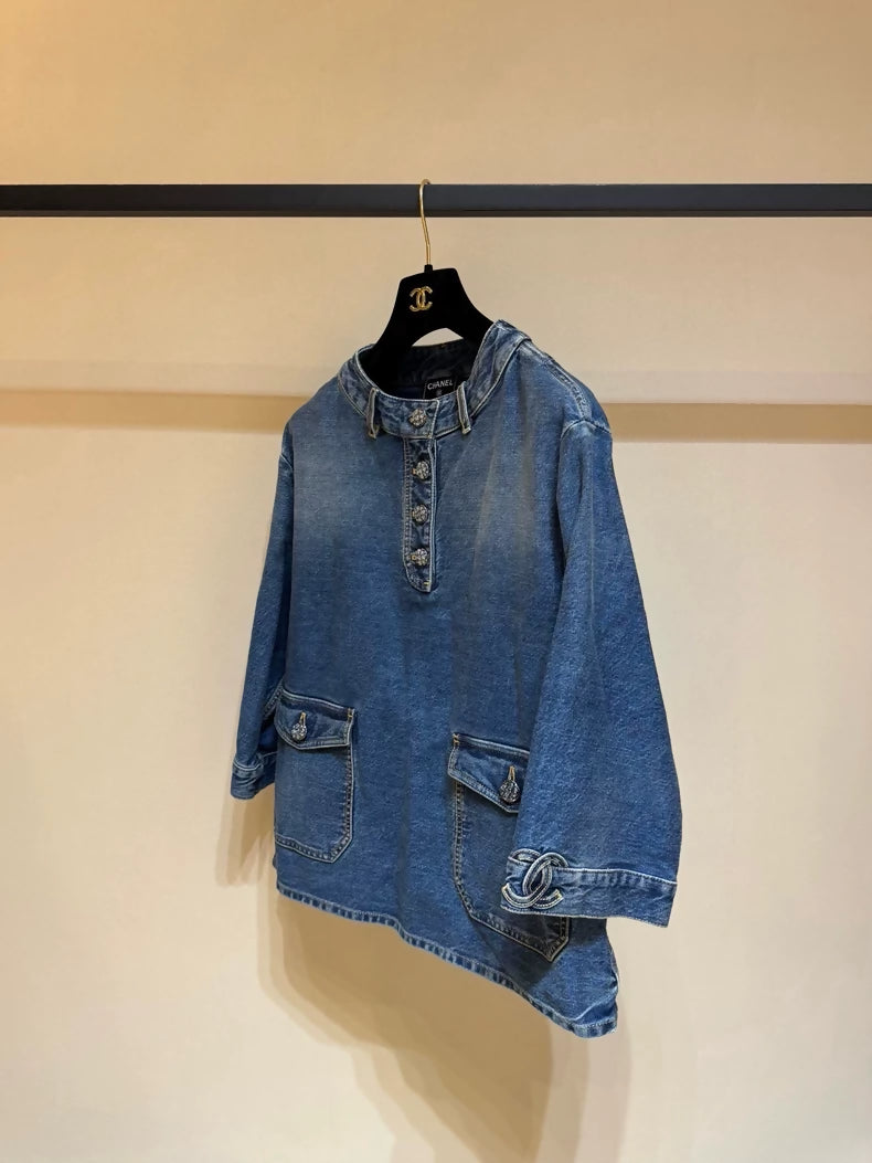 Chane 24S pullover denim jacket