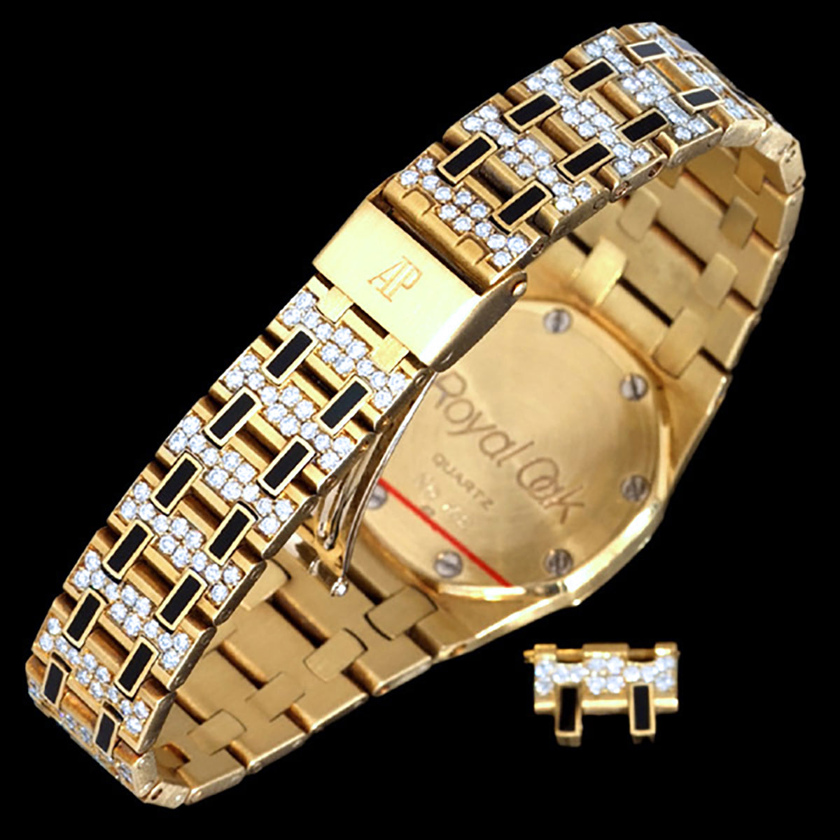 Audemars Piguet Full Diamond Royal Oak 18K Solid Gold Celebrity Lady Quartz