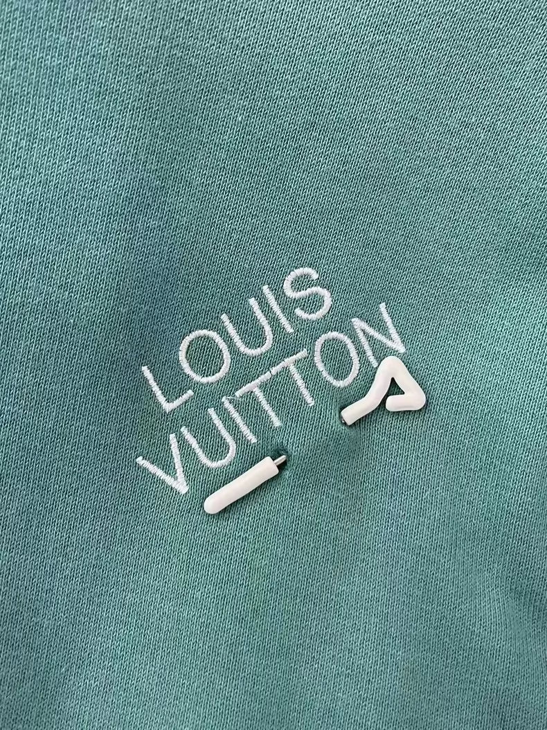 LV green hooded sweatshirt