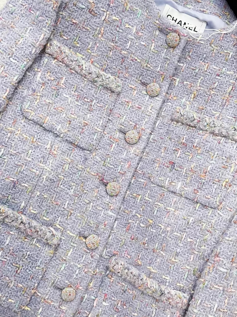 Chanel 25K purple tweed jacket