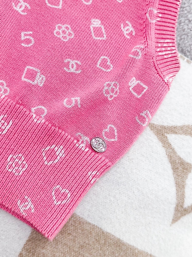 Chanel 23c pink vest top