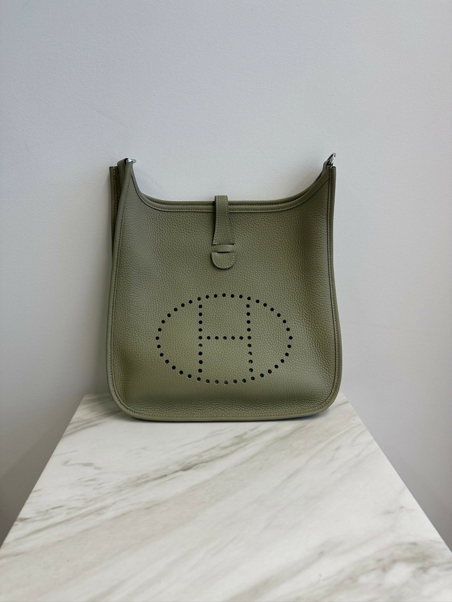 Hermès Evelyne III 29 Sauge PHW Stamp W
