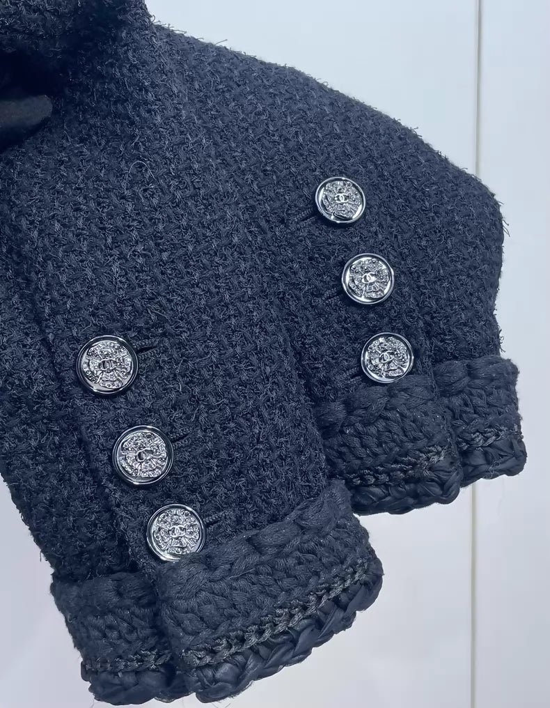 Chanel black tweed jacket