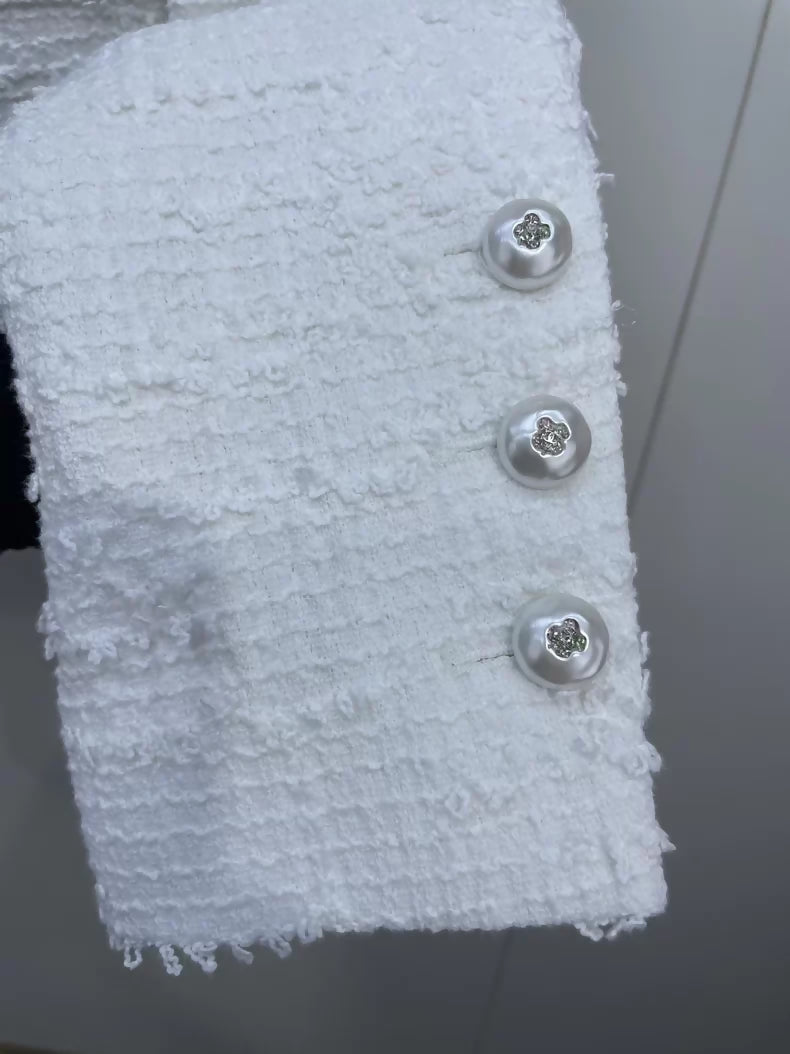 Chanel 25P Pearl-trimmed Tweed Jacket