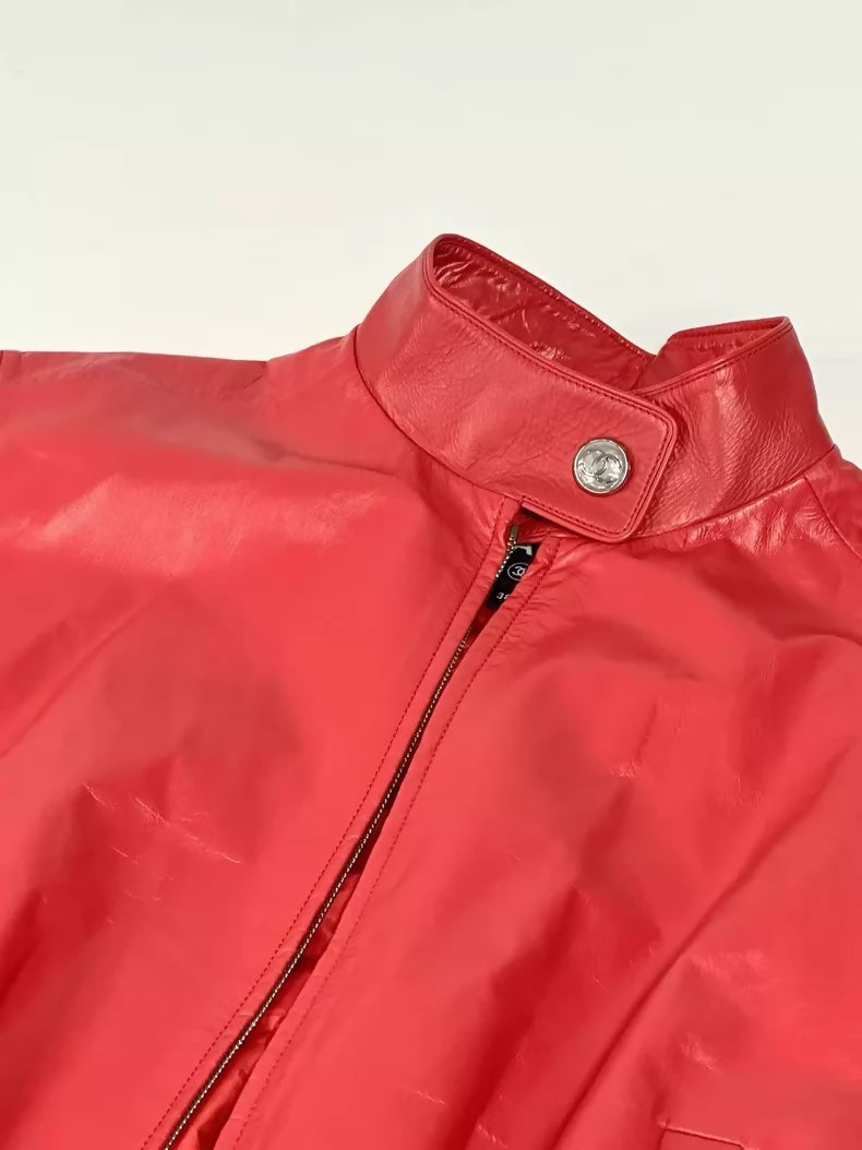 Chanel 23C Red Lambskin leather Vest