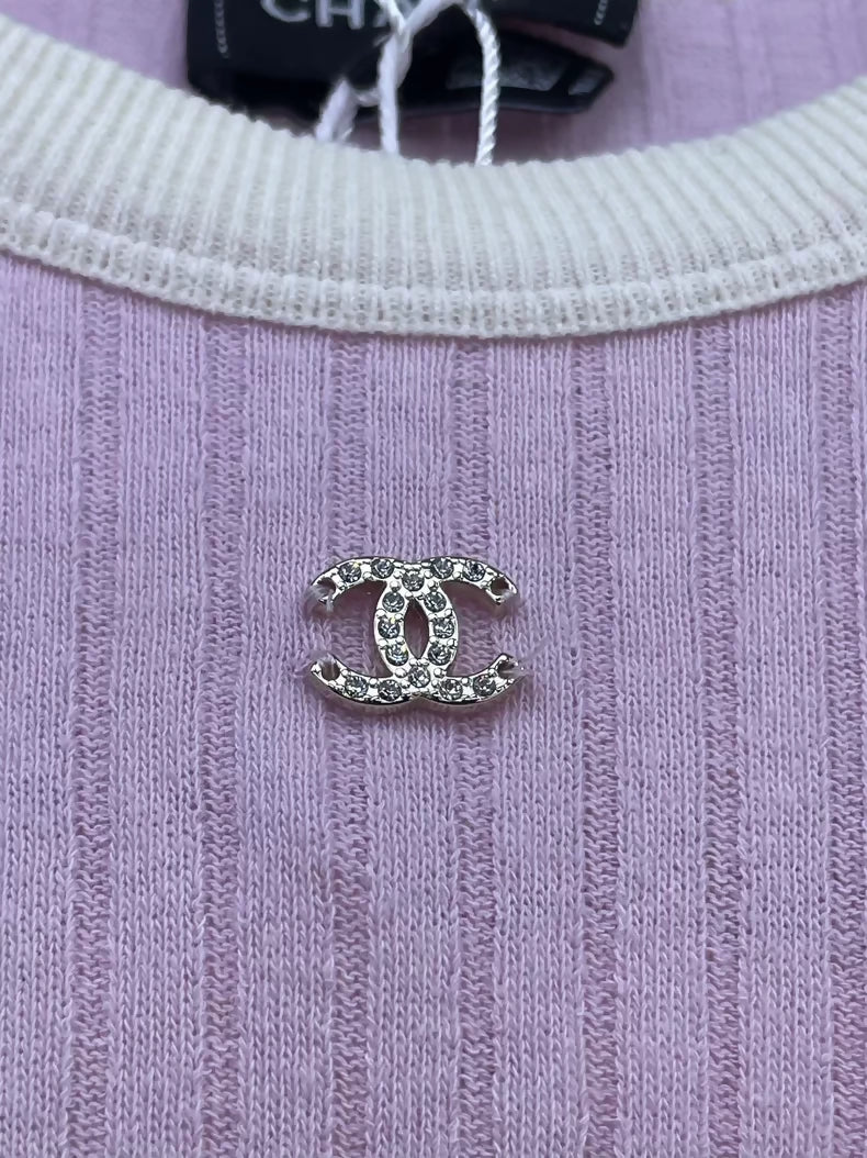 Chanel 25M pink knit top