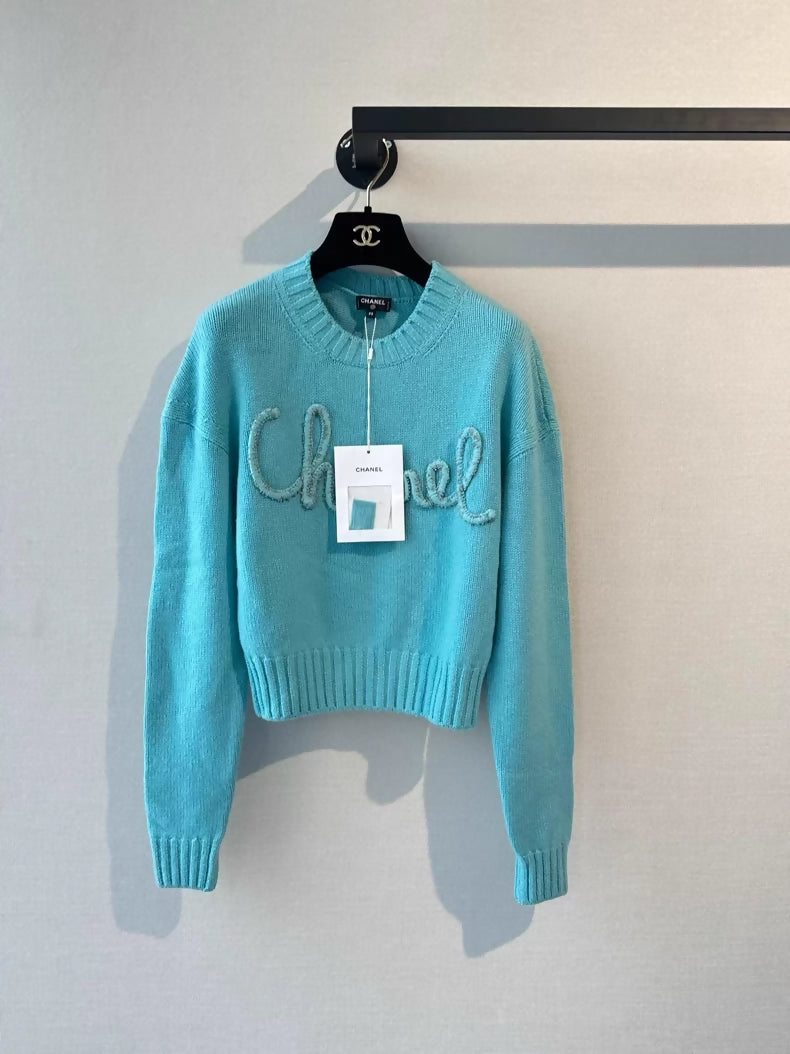 Chanel 20B Blue Cashmere Knit Top – Wararni.com