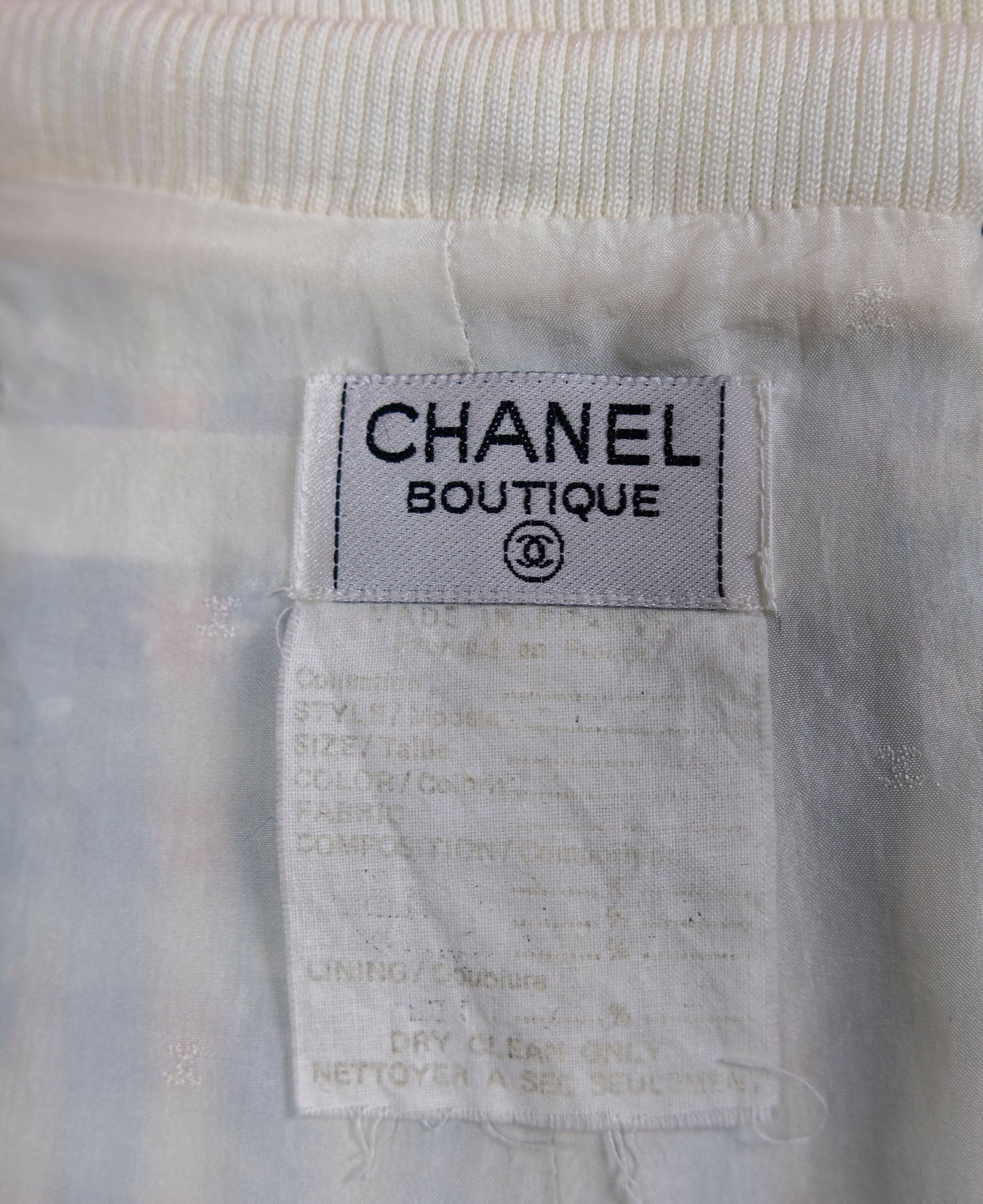 Chanel 1992 Spring/Summer Vintage Blue Tweed Skirt Set