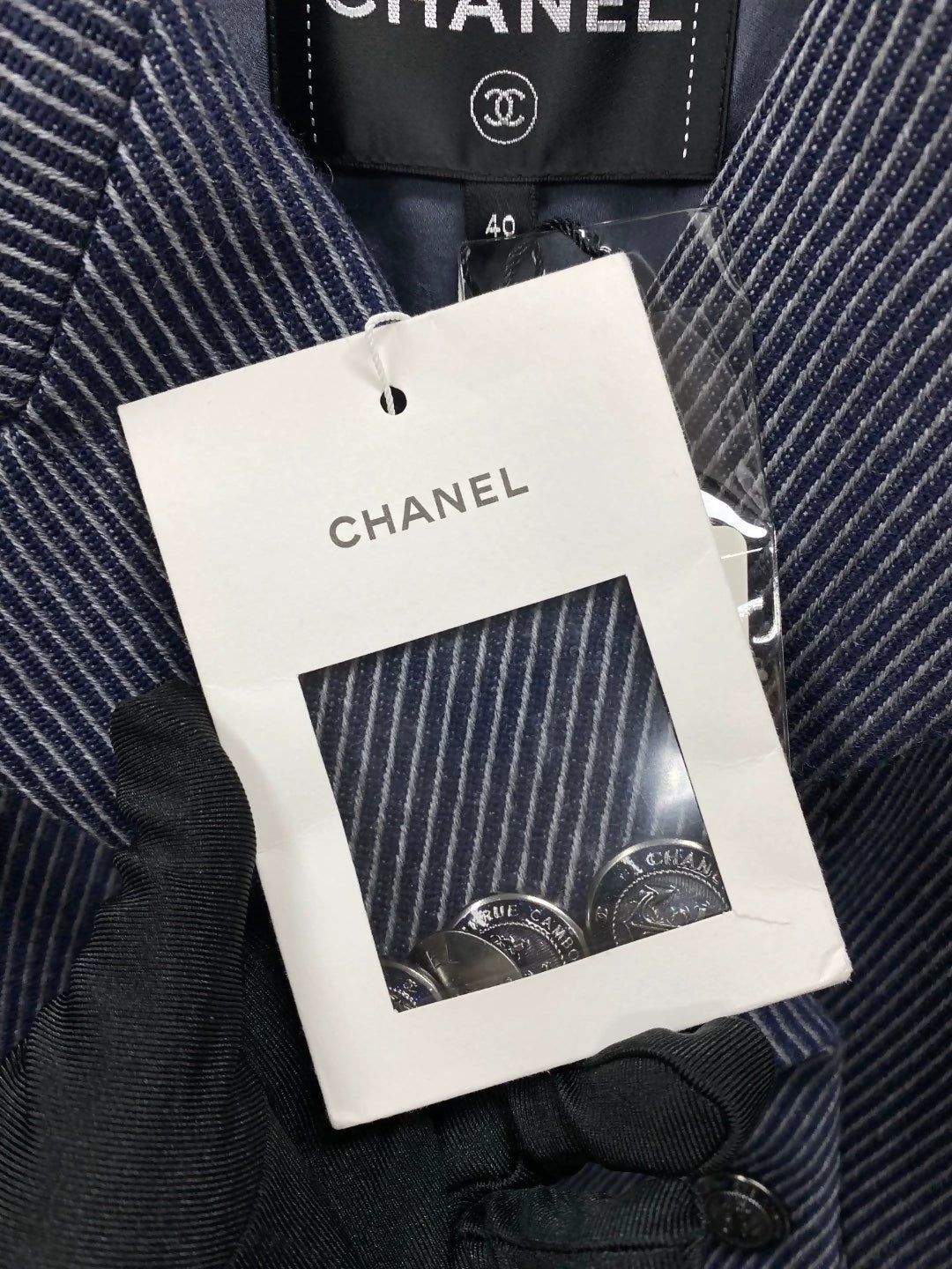 Chanel 2018 dark blue jacket