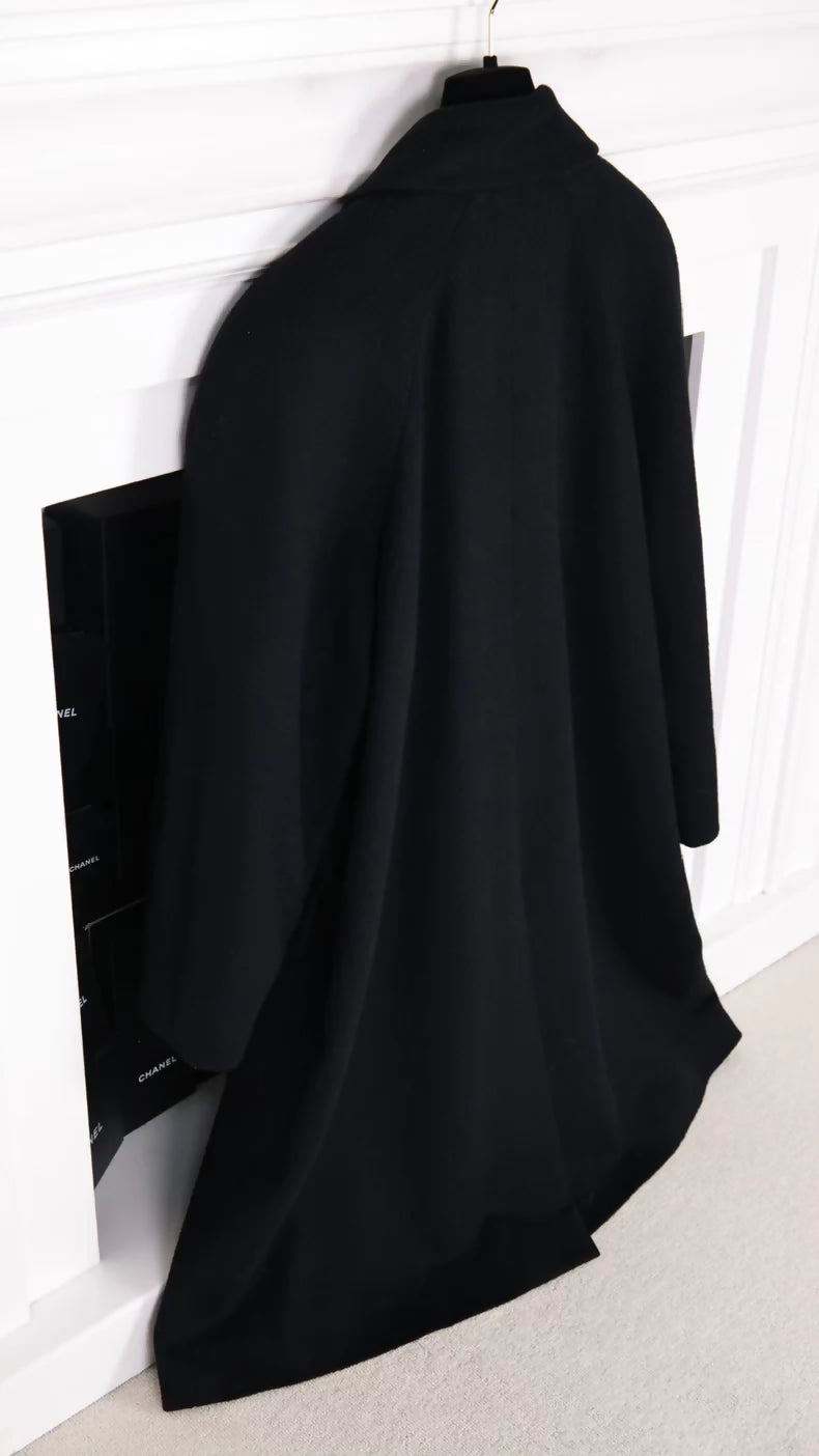 Chanel 1991 Black Wool Coat