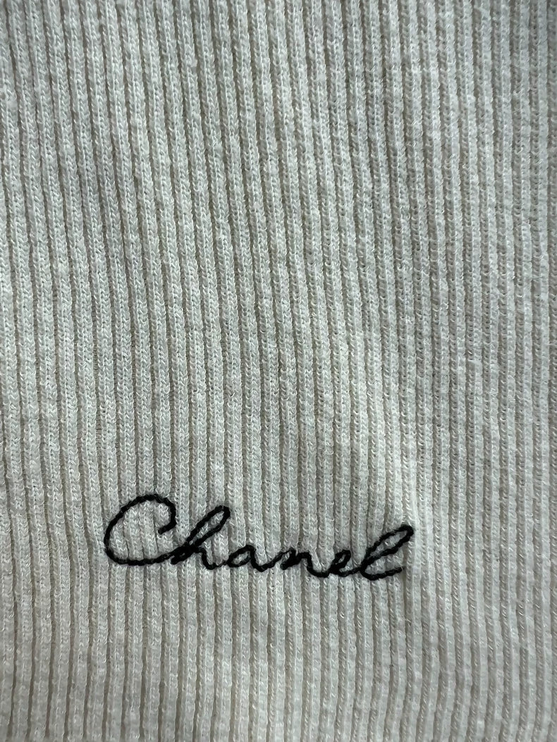 Chanel 25C white fish T-shirt
