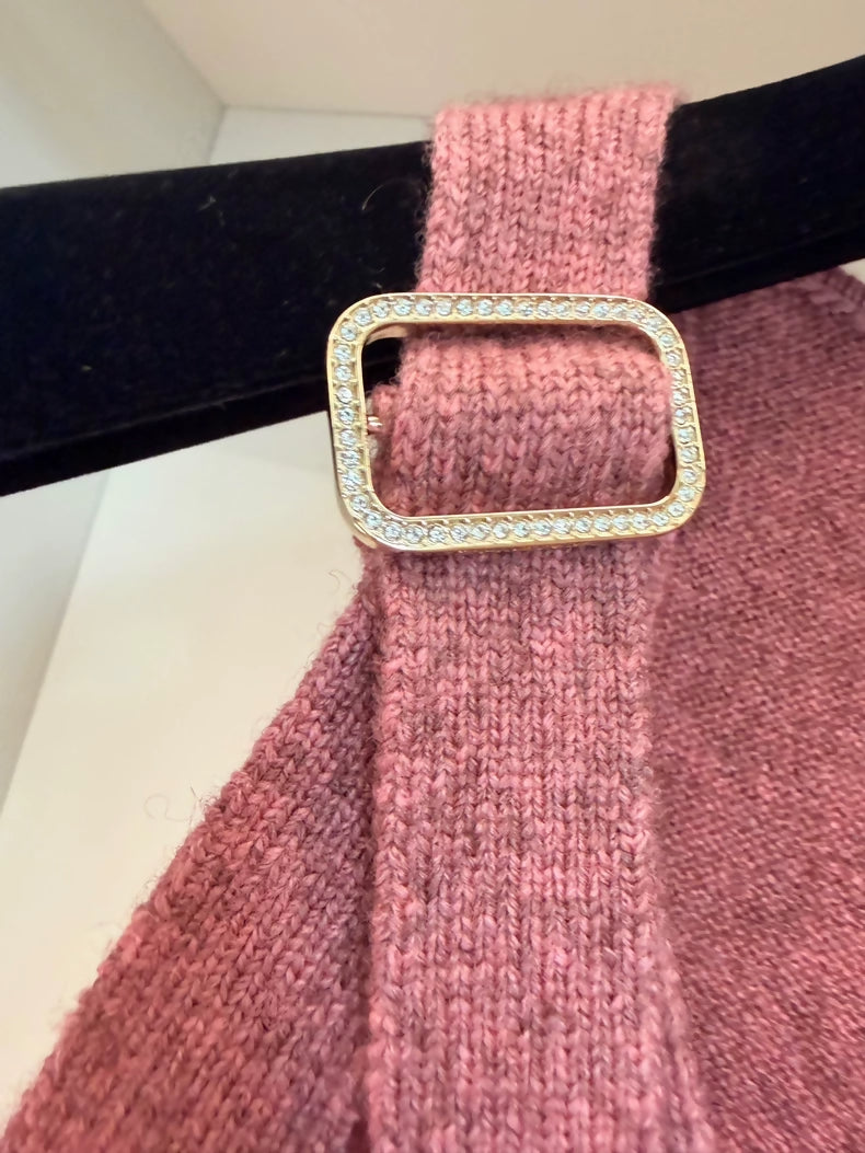 Chanel 25A Dusty Rose Cashmere Top Vest