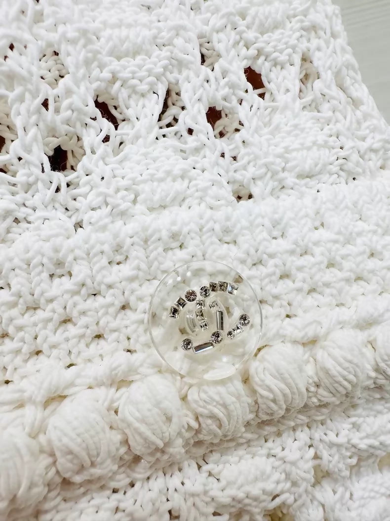 Chanel 26c white belted top, F36