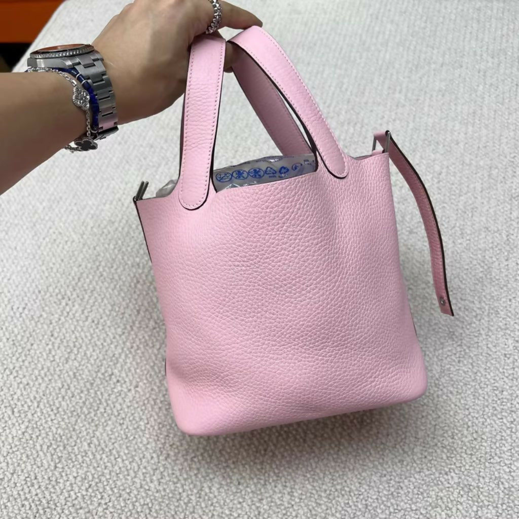 Hermes Picotin 18 3Q Rose Sakura Palladium Hardware – Wararni.com