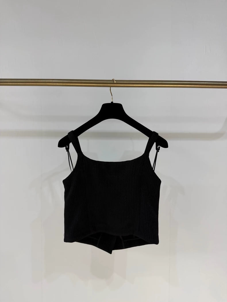 Chanel 25C Black Knit top