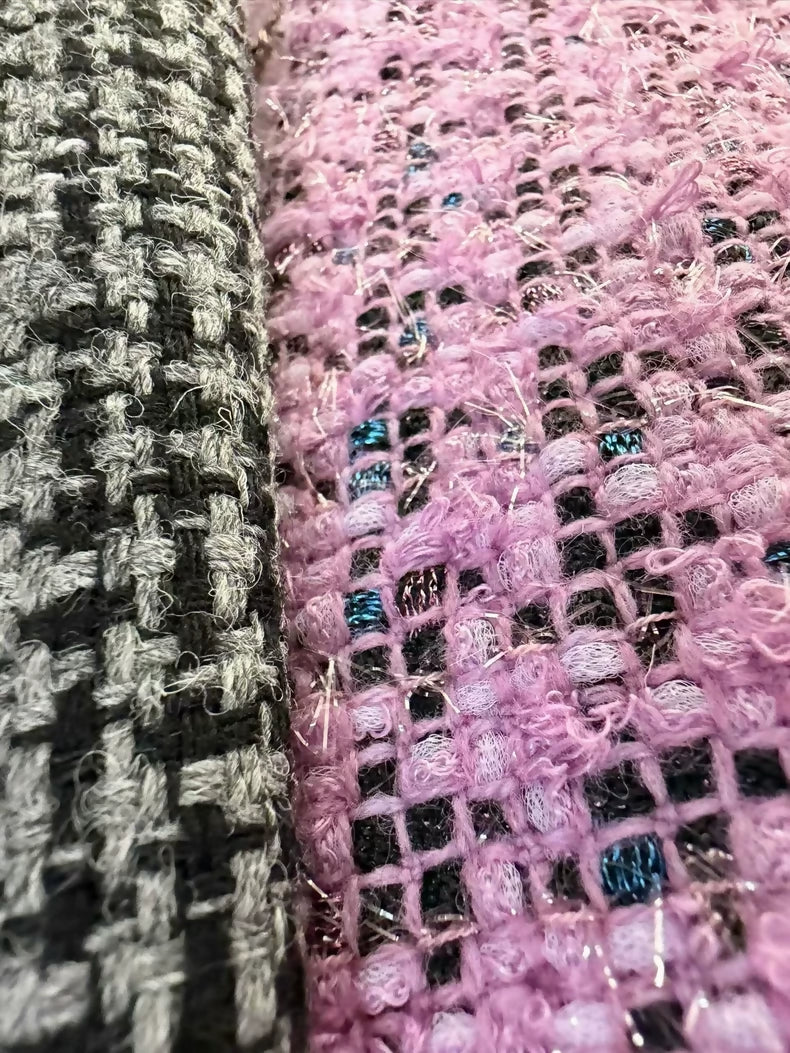 Chanel 24A Purple Tweed Stand Collar Jacket
