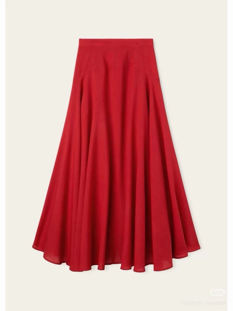 Loro Piana extra-large red skirt