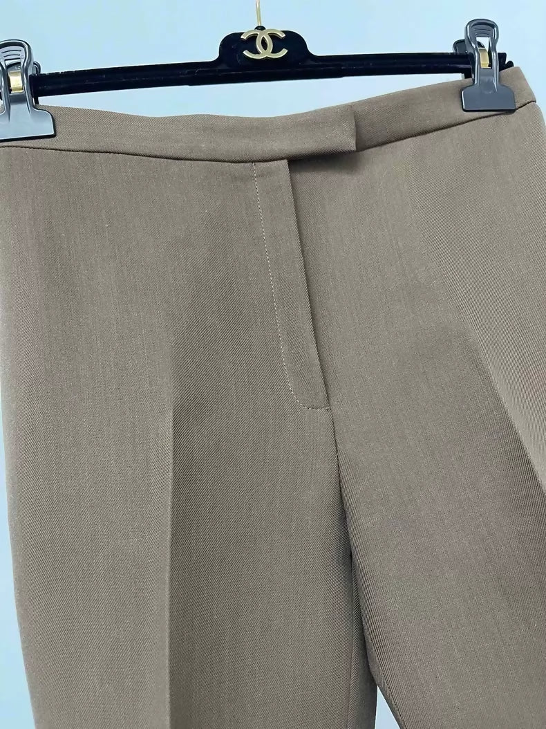 The Row Brown straight-leg dress trousers
