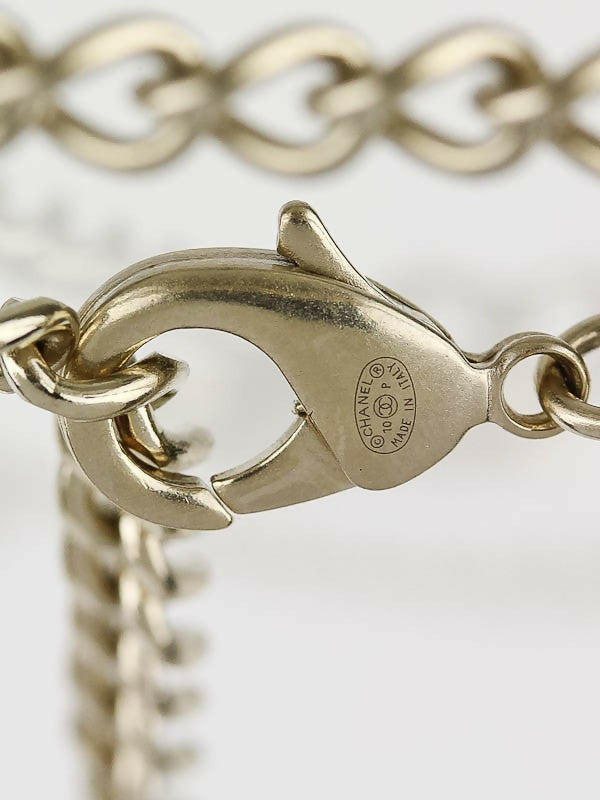 Chanel 10P Coco Hearts Motorcycle Charms Chain Link Necklace/Belt Gold hardware