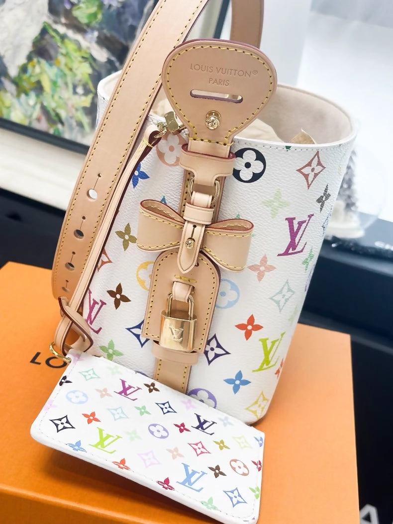 LOUIS VUITTON LV X TM Monogram Multicolor All In BB White
