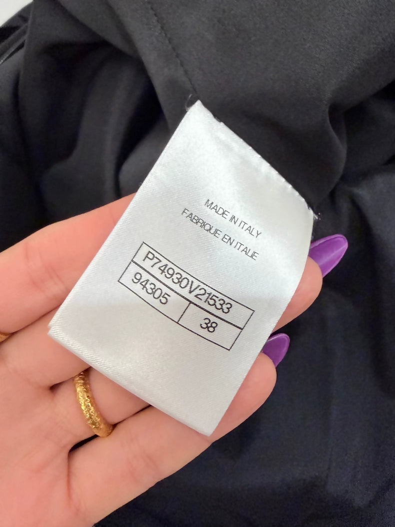 Chanel 23s Black Bow Rhinestone Dress