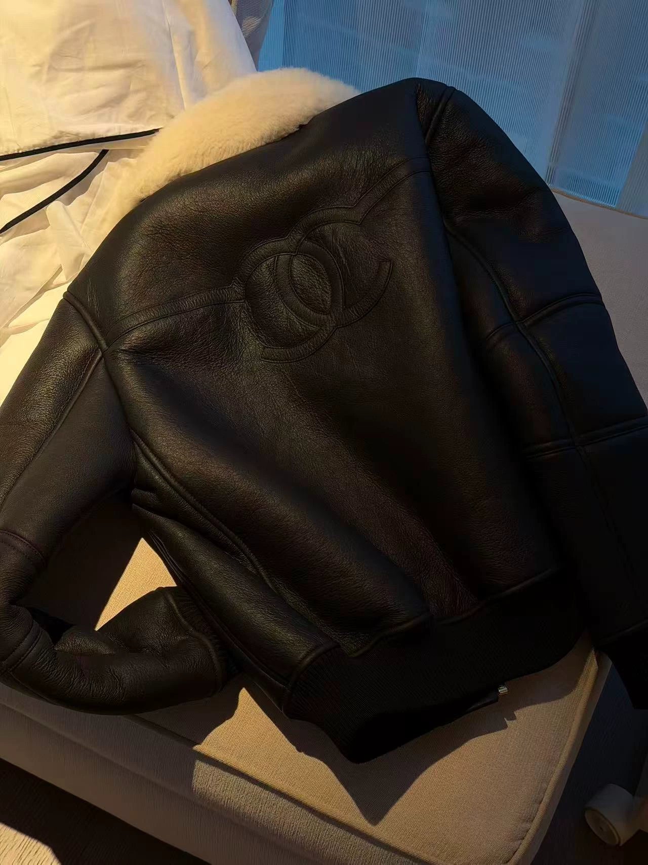 Chanel 25B shearling jacket