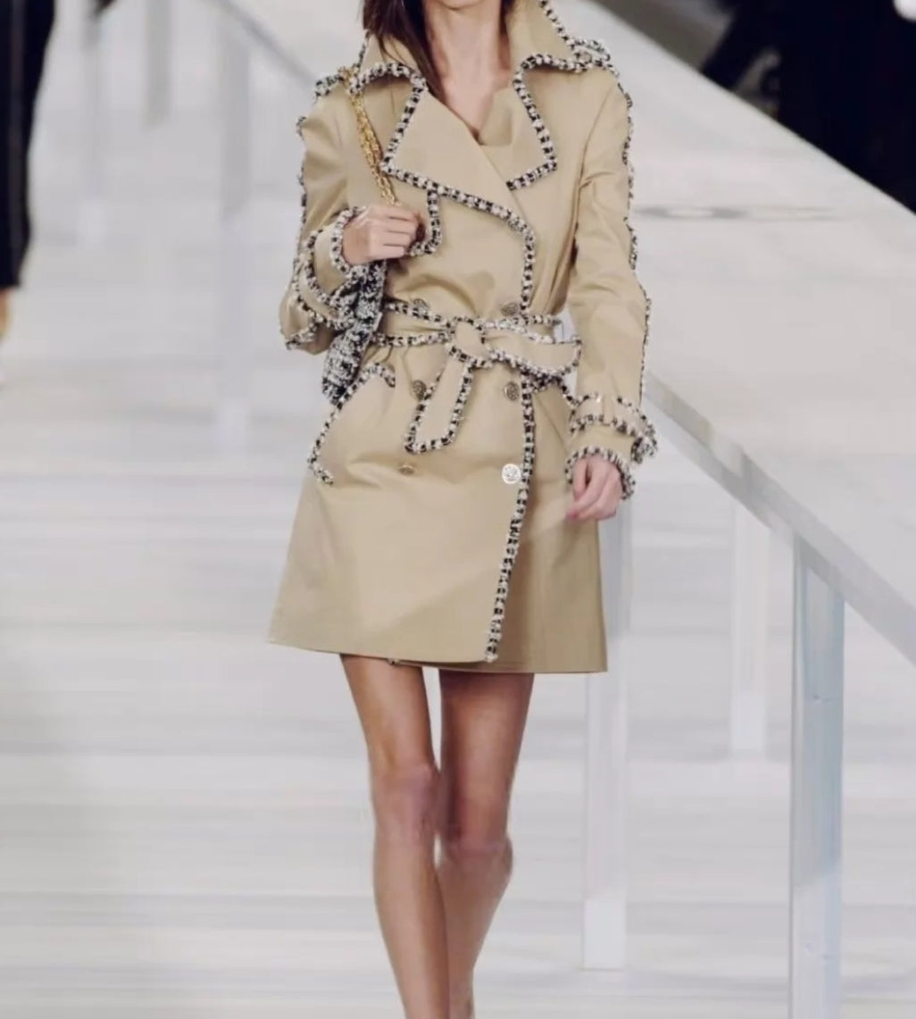 Chanel 04 Brown Long Trench Coat