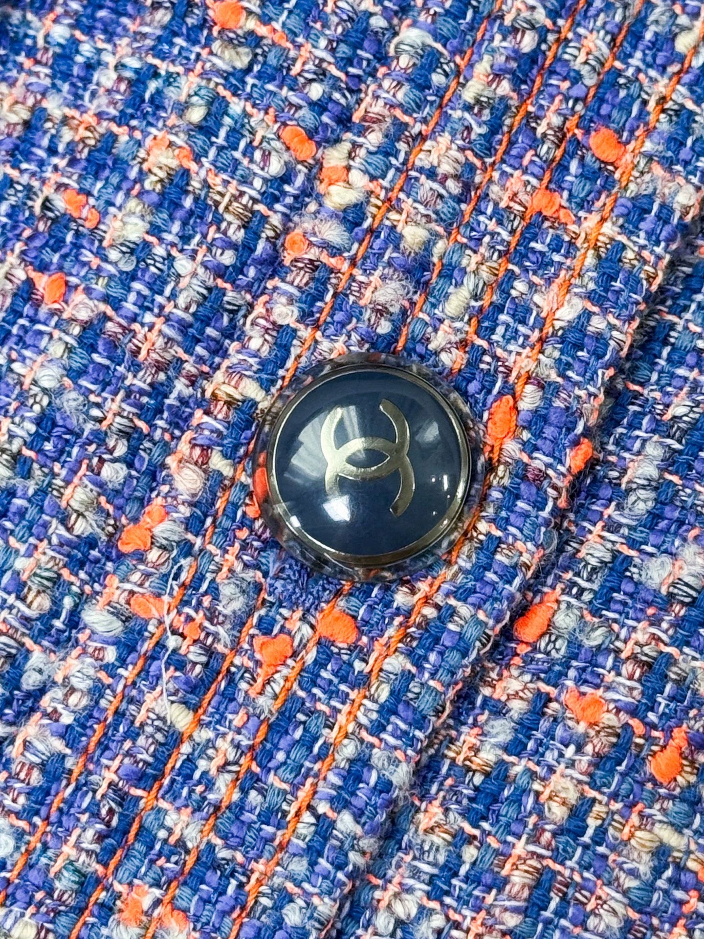 Chanel 38 blue-purple tweed jacket