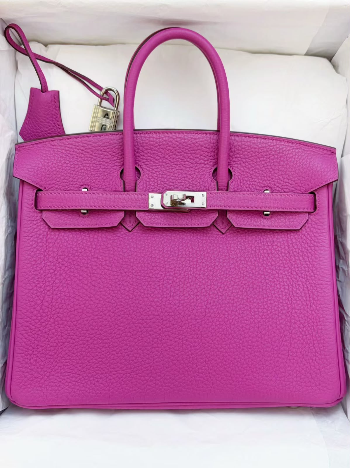 Hermes Birkin 25 Rose Magnolia Togo Palladium hardware