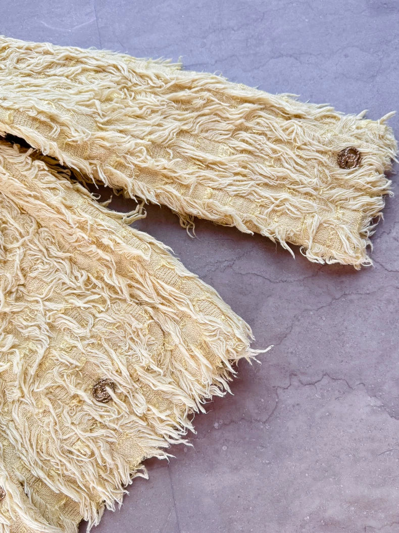 Chanel 21C Chick-Yellow Fringe Jacket