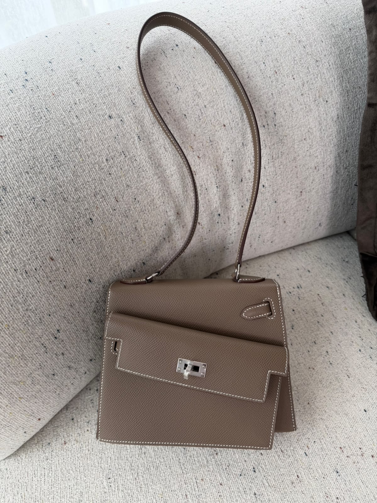 Hermes Kelly desodre etoupe Epsom palladium hardware