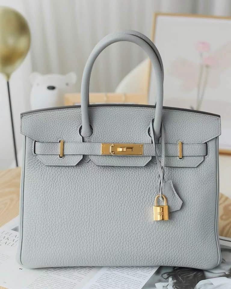 Hermes Birkin 30 Gris Moutte Togo Gold hardware