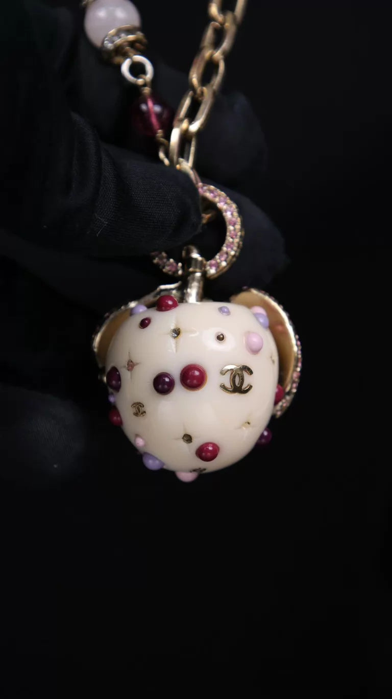 Chanel 06 Apple Diamond Pendant Long Necklace