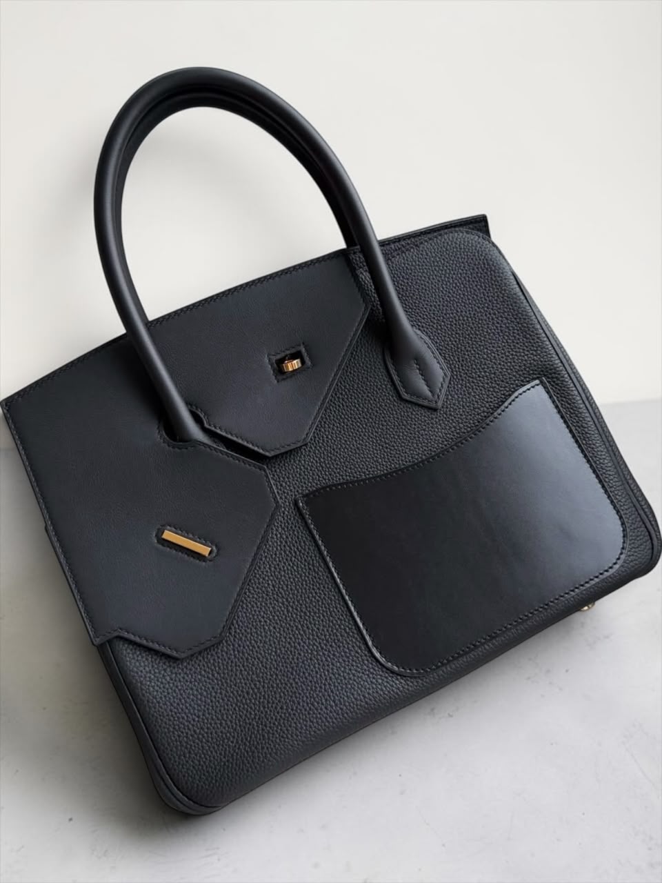 Hermes Birkin 30 En Desordre Black Swift / Togo Gold hardware