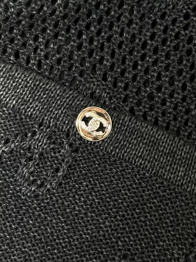 Chanel 24P black lace dress